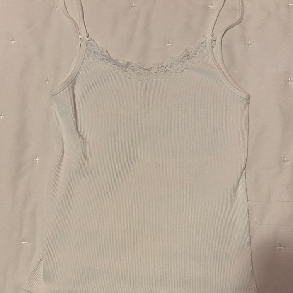 Brandy Melville White Lace Cami Top
